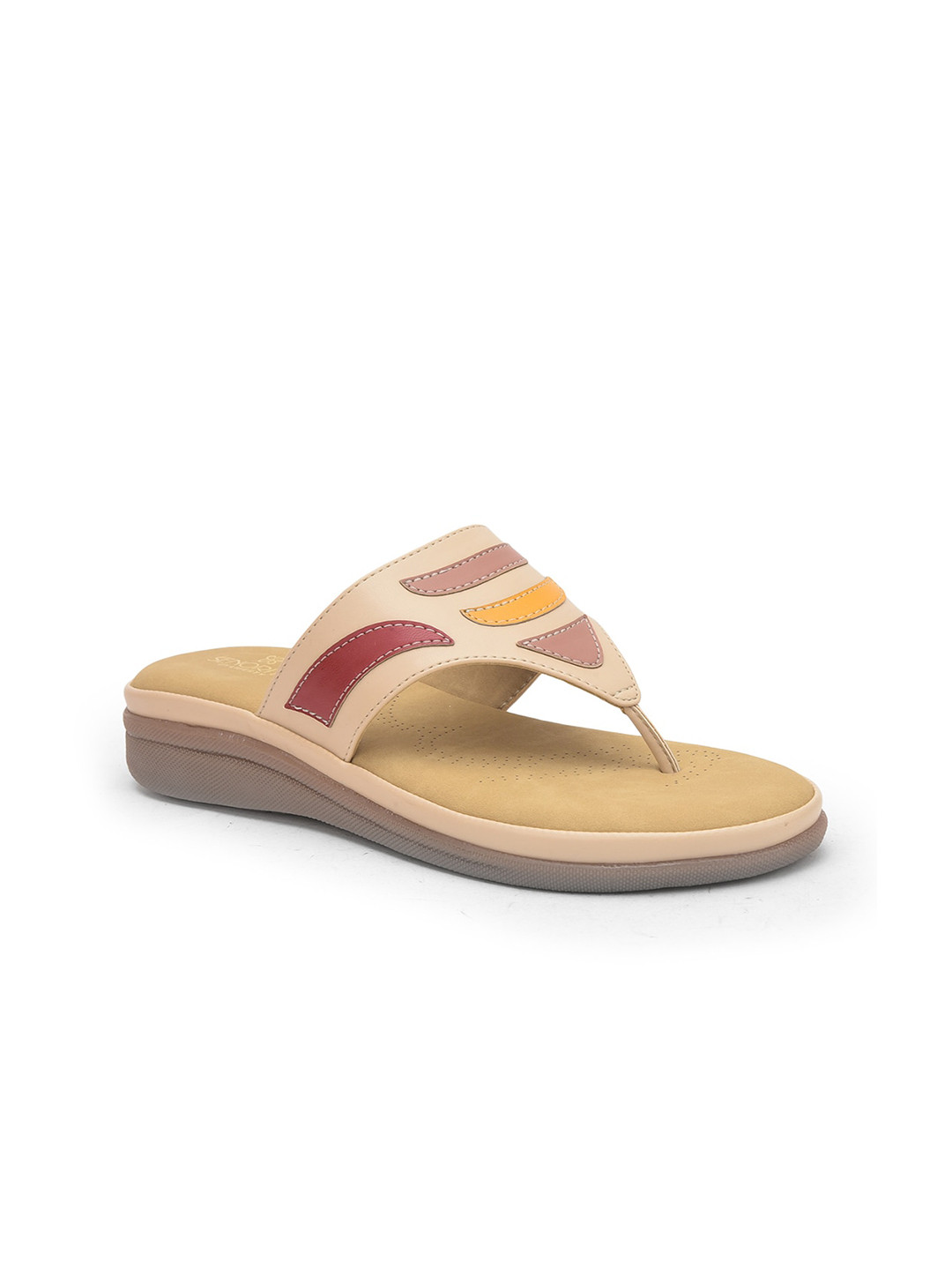 

Liberty Women Printed Slip-On T-Strap Flats, Cream