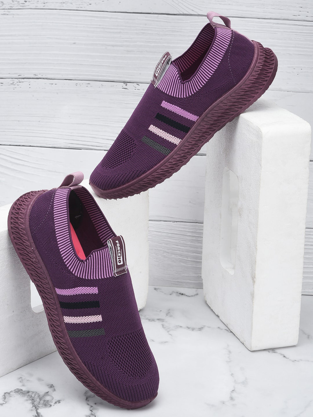 

Liberty Women Woven Design Slip-On Sneakers, Purple