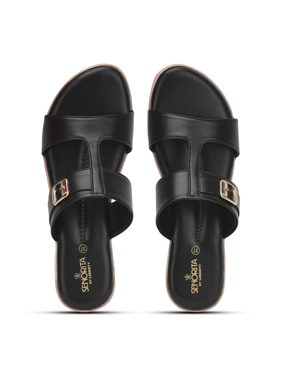 

Liberty Women Open Toe Flats, Black