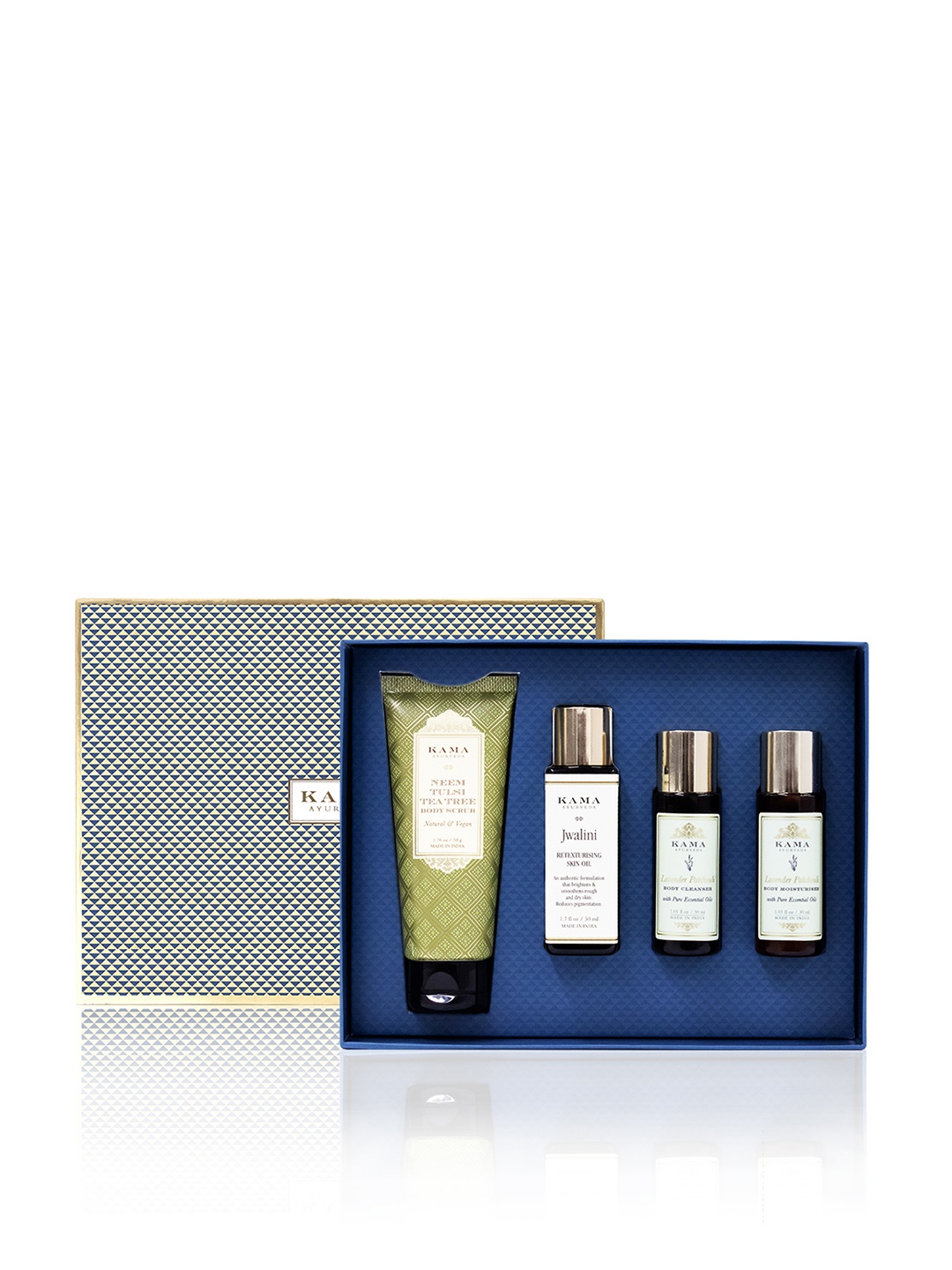 

KAMA AYURVEDA Bath & Body Essential Gift Box, Blue