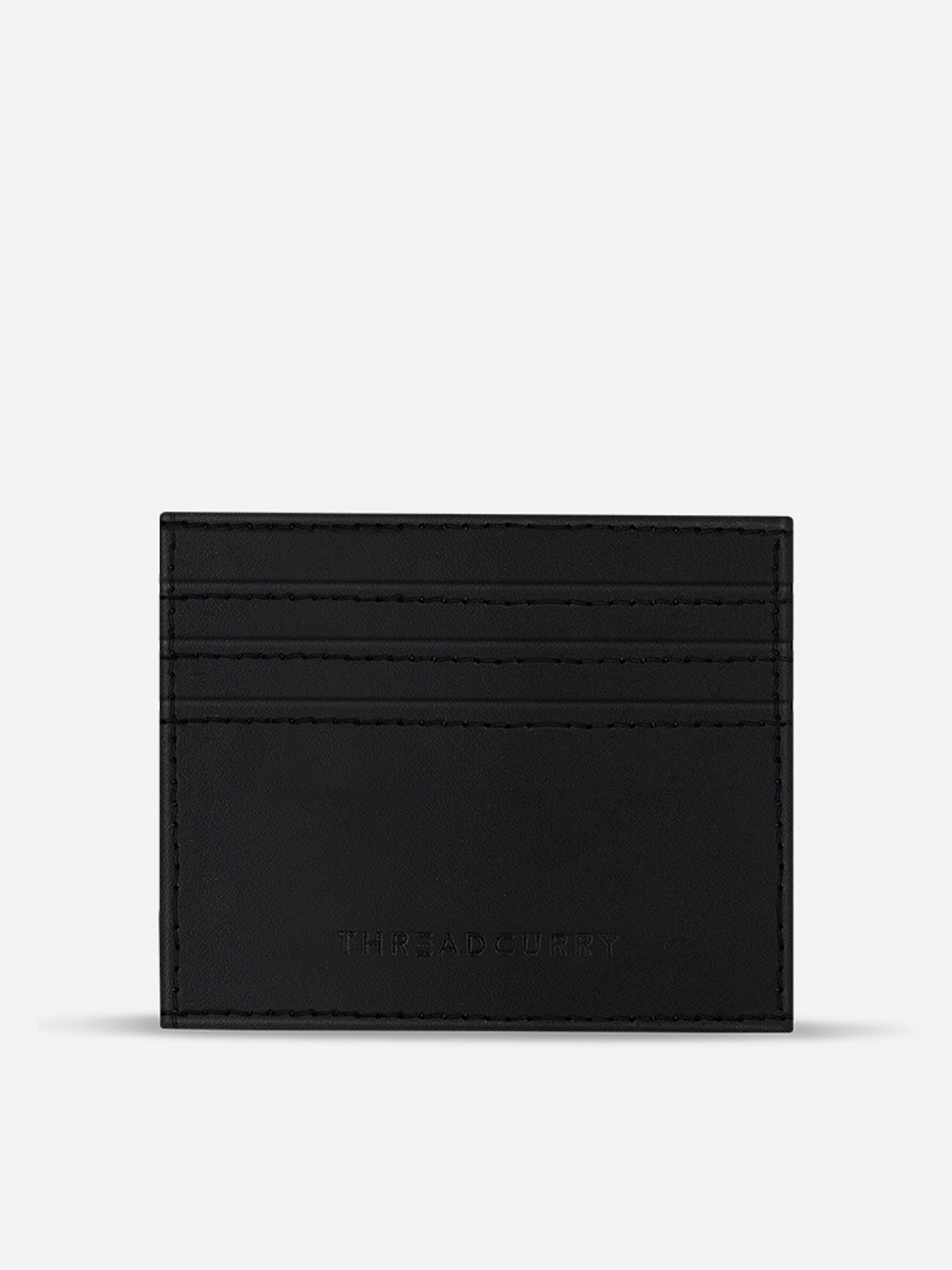 

THREADCURRY Unisex Abstract Printed Card Holder, Black