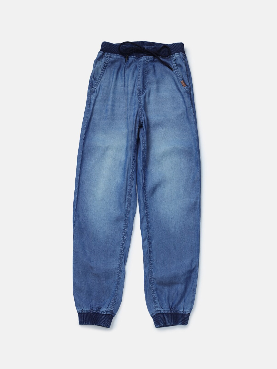 

Gini and Jony Kids Boys Mid Rise Cotton Joggers, Blue