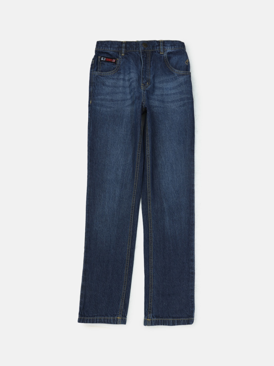 

Gini and Jony Boys Cotton Straight Fit Light Fade Jeans, Navy blue
