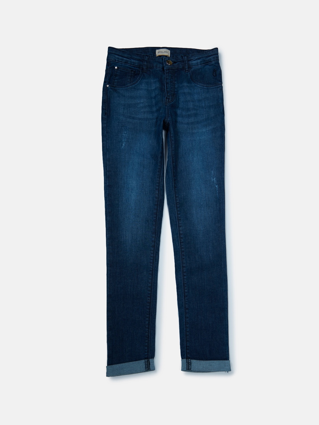 

Gini and Jony Girls Straight Fit Light Fade Jeans, Blue
