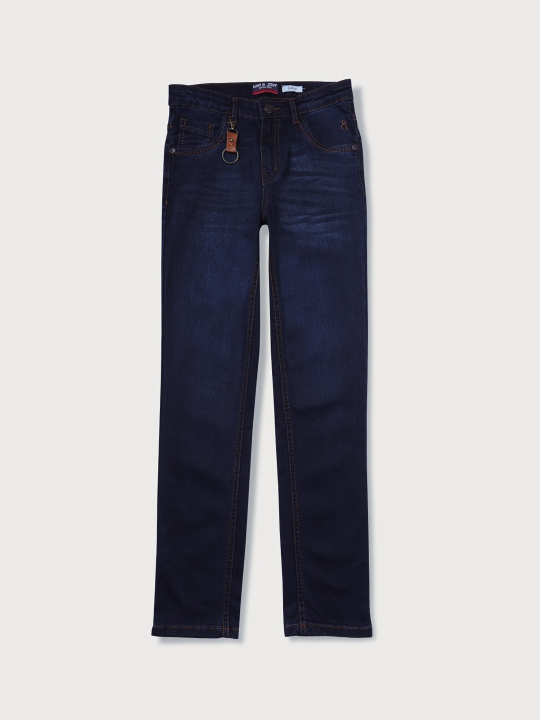 

Gini and Jony Boys Straight Fit Light Fade Jeans, Navy blue