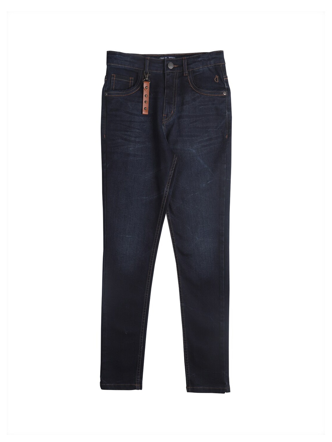 

Gini and Jony Boys Straight Fit Light Fade Cotton Jeans, Navy blue