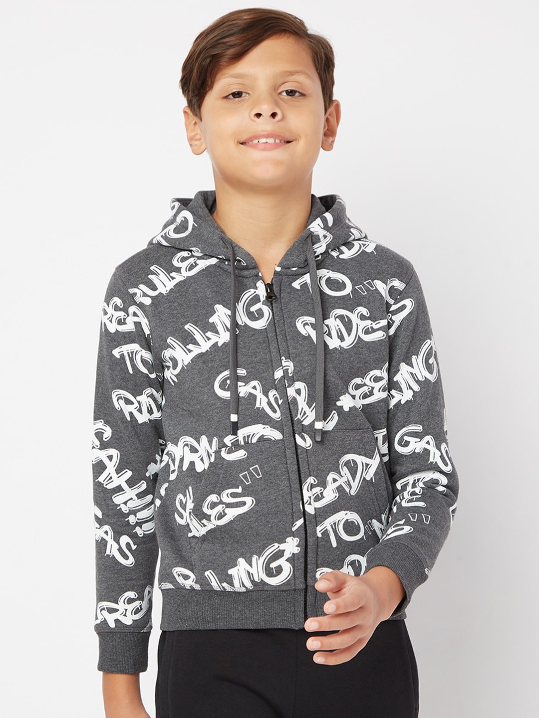

GAS Boys Printed Sweatshirt, Grey