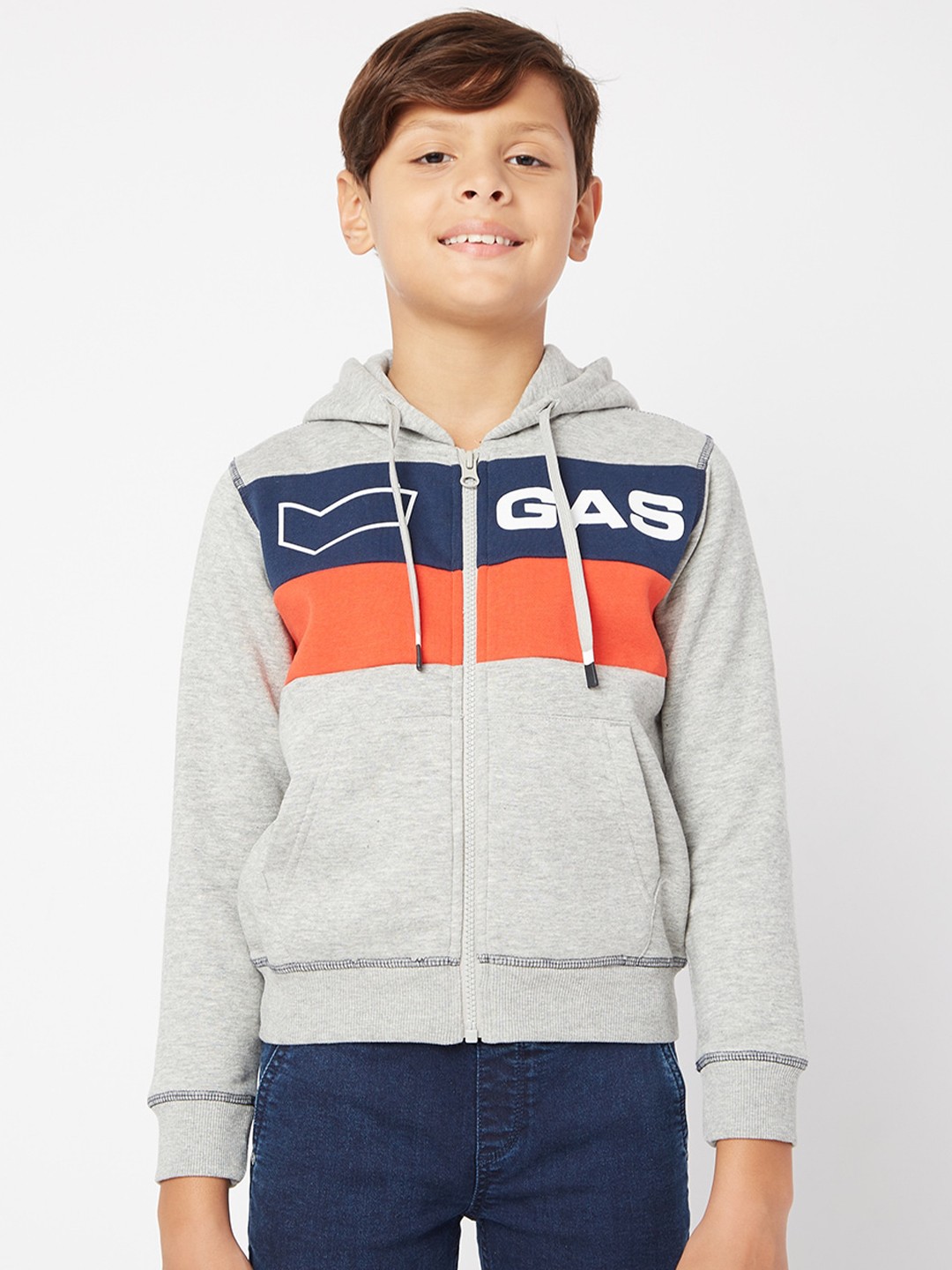 

GAS Boys Printed Sweatshirt, Grey