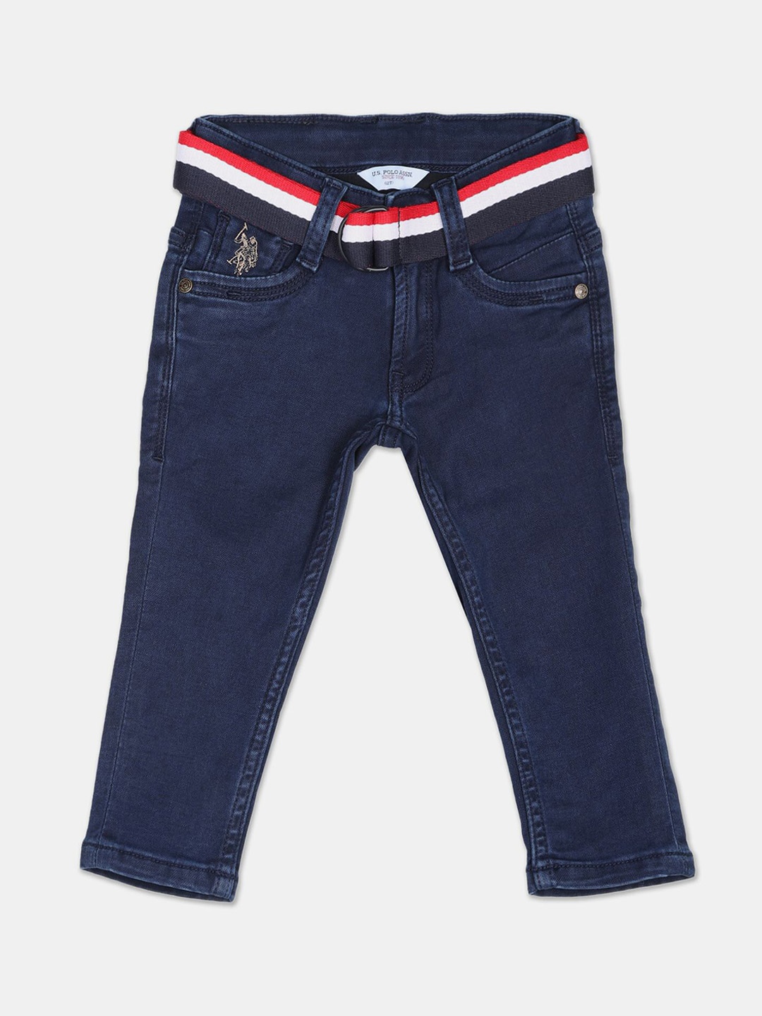 

U.S. Polo Assn. Kids Boys Slim Fit Light Fade Jeans, Blue