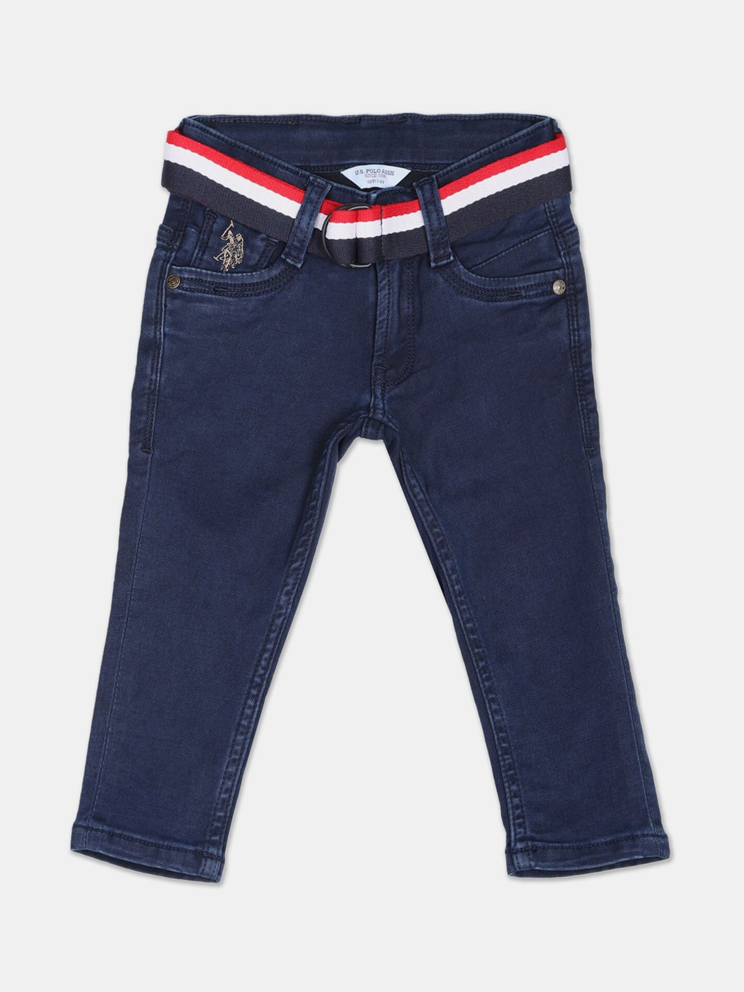

U.S. Polo Assn. Kids Boys Mid Rise Slim Fit Jeans, Blue