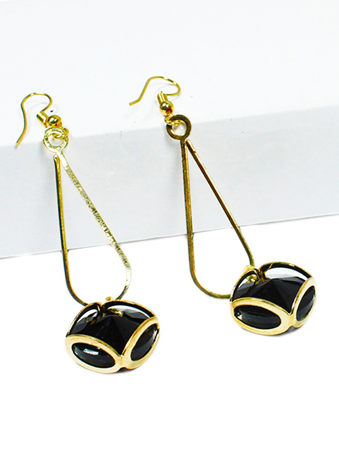 

V&M Gold Plated Contemporary Drop Earrings