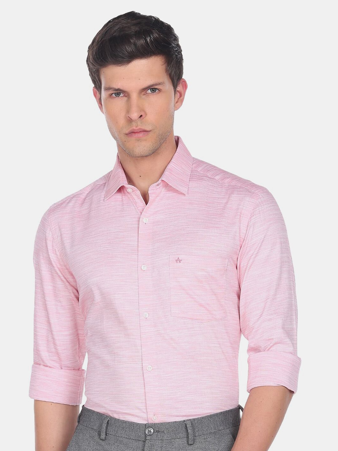 

Arrow Men Slim Fit Formal Pure Cotton Shirt, Pink