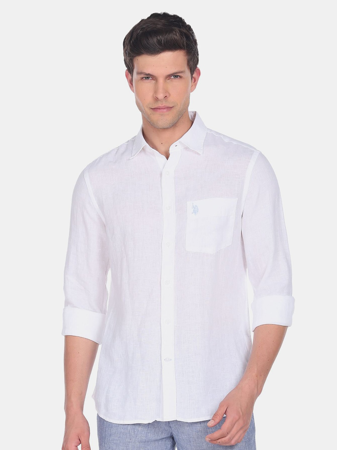 

U.S. Polo Assn. Men Casual Shirt, White