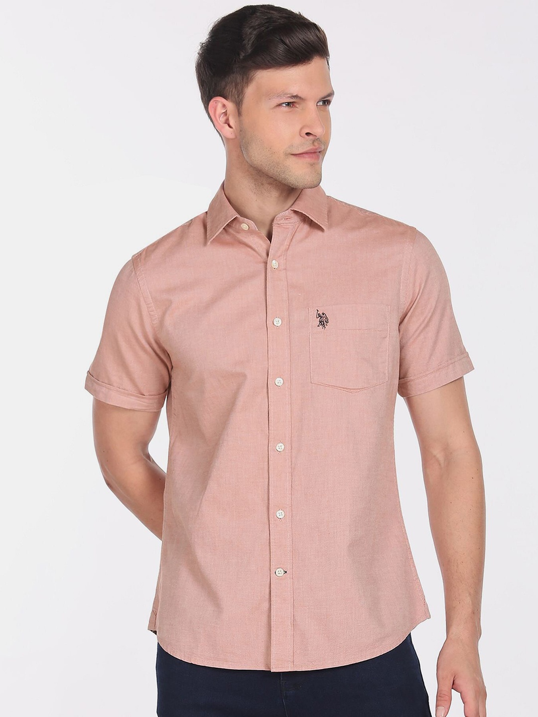 

U.S. Polo Assn. Men Casual Cotton Shirt, Taupe