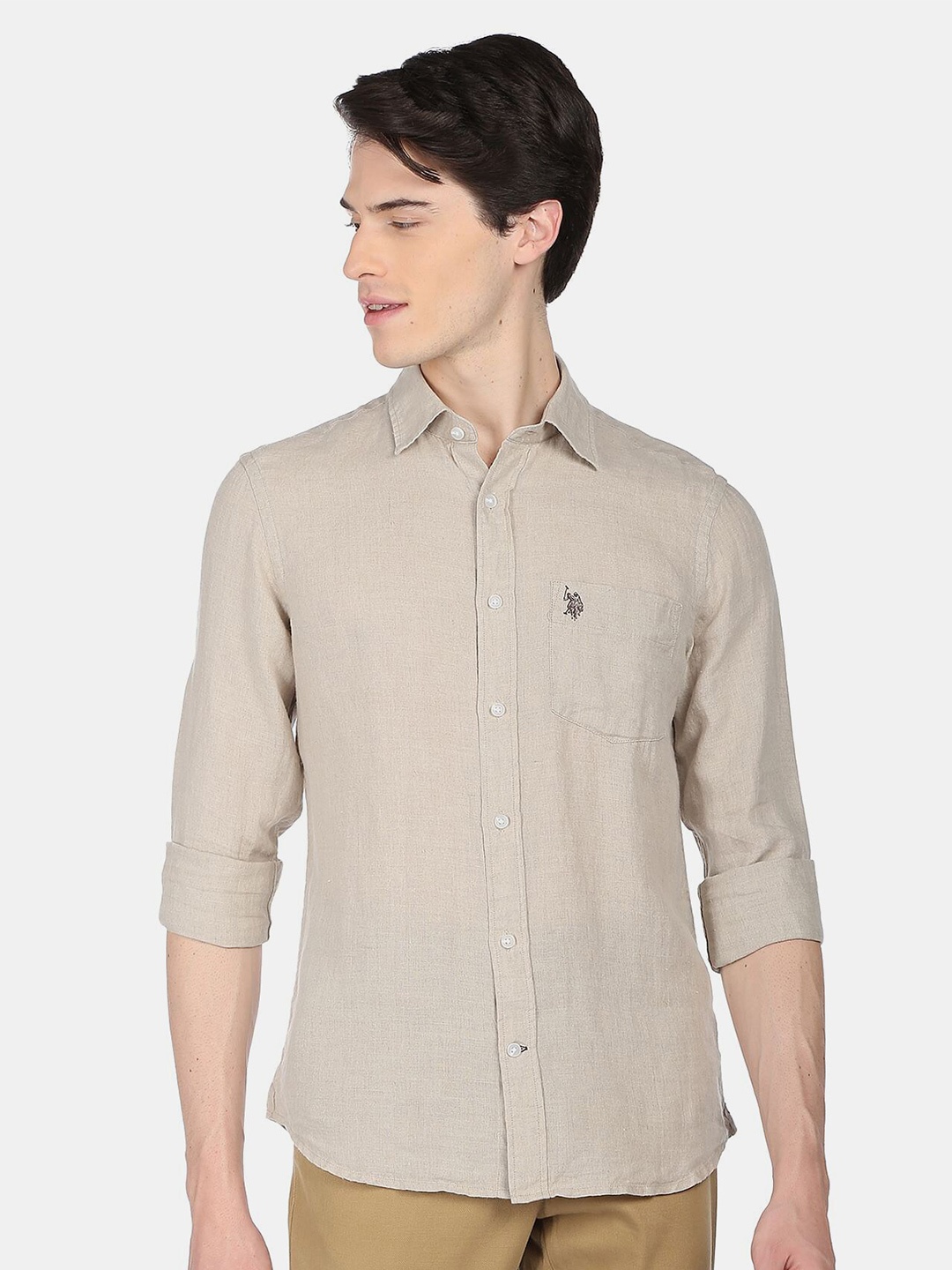 

U.S. Polo Assn. Men Casual Shirt, Beige