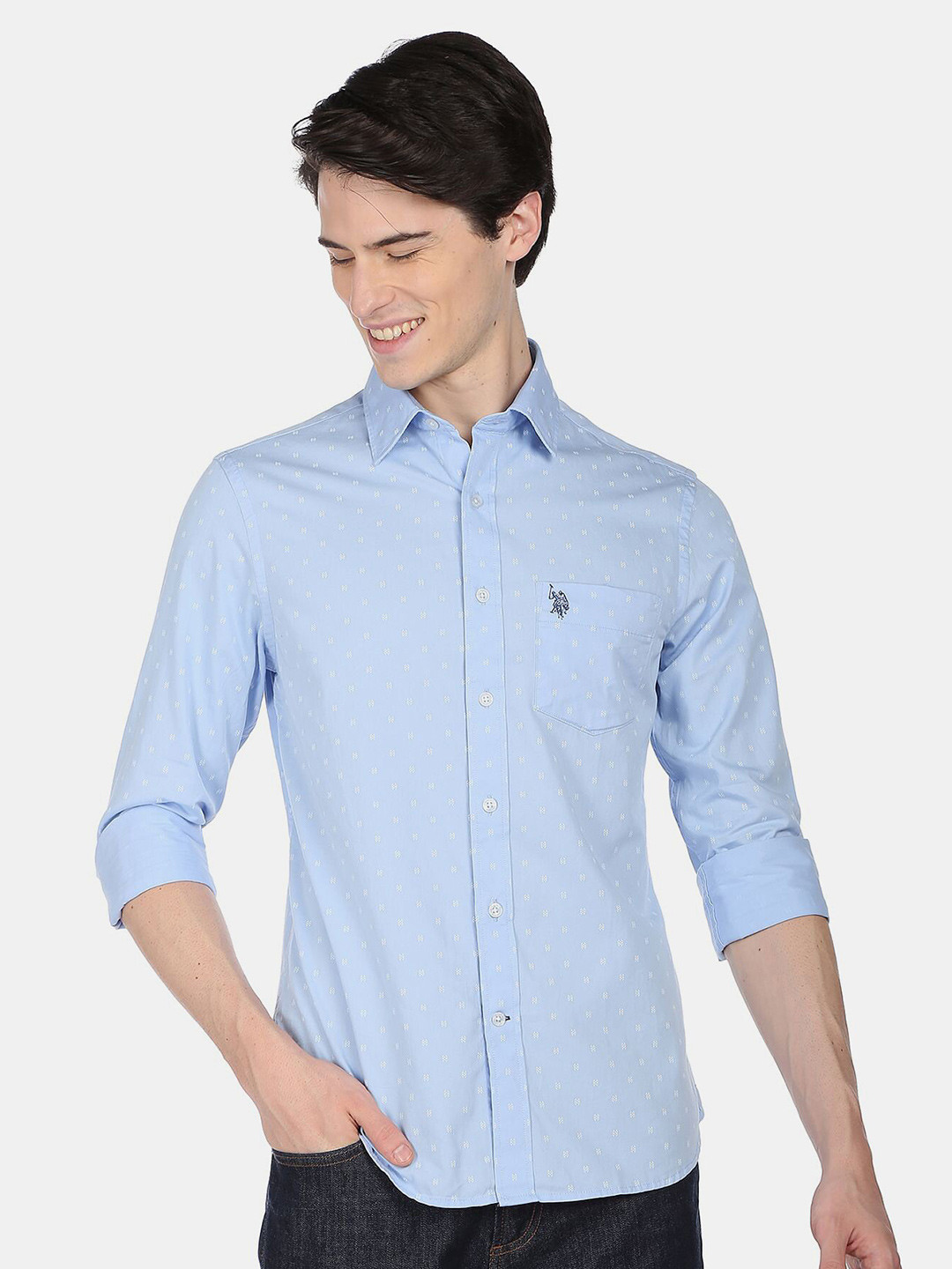 

U.S. Polo Assn. Men Casual Shirt, Blue