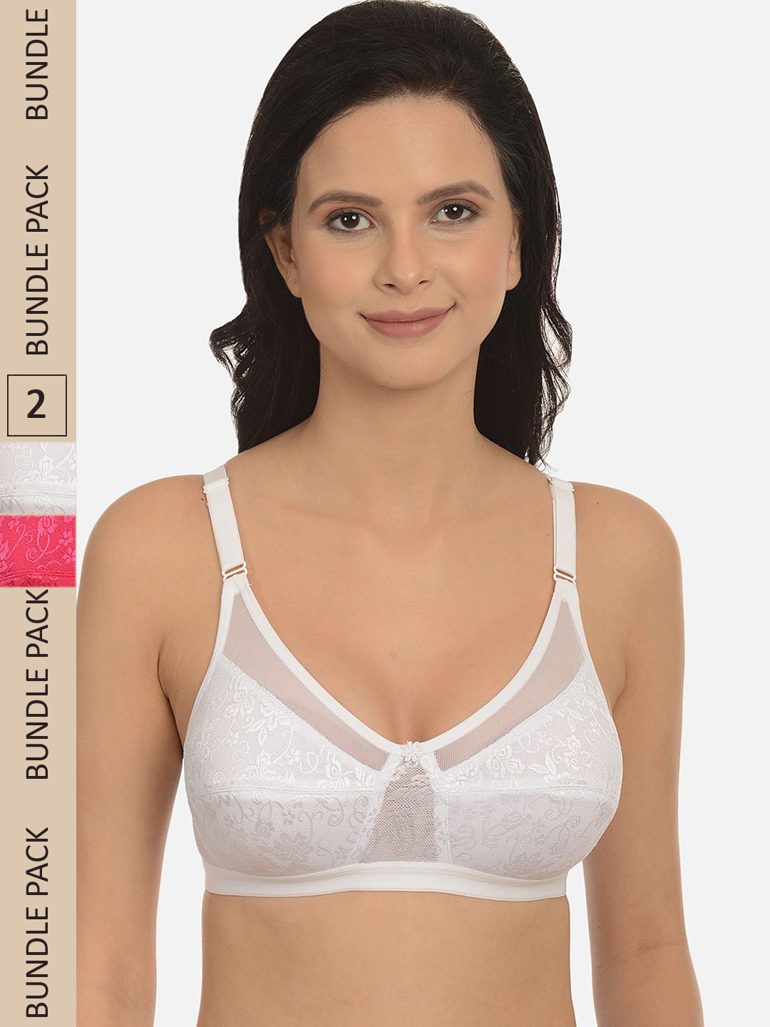 

mod & shy Pack of 2 Assorted Non Padded Medium Coverage Bra
