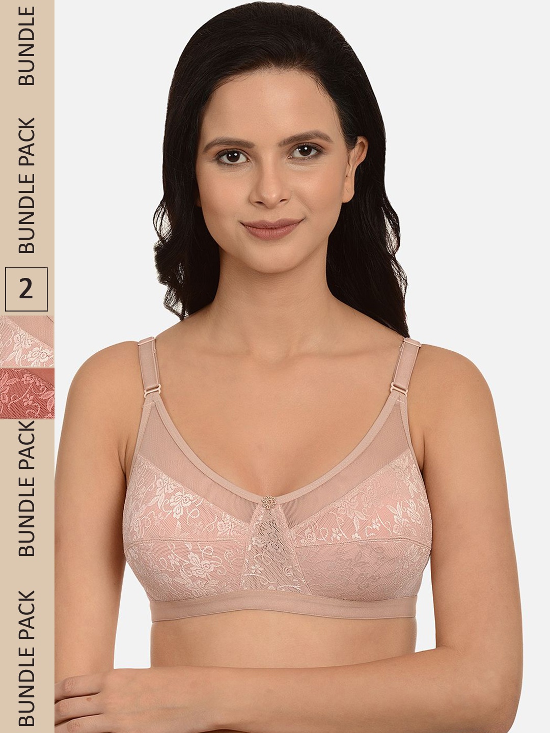 

mod & shy Pack of 2 Non Padded Medium Coverage Everyday Bra, Assorted