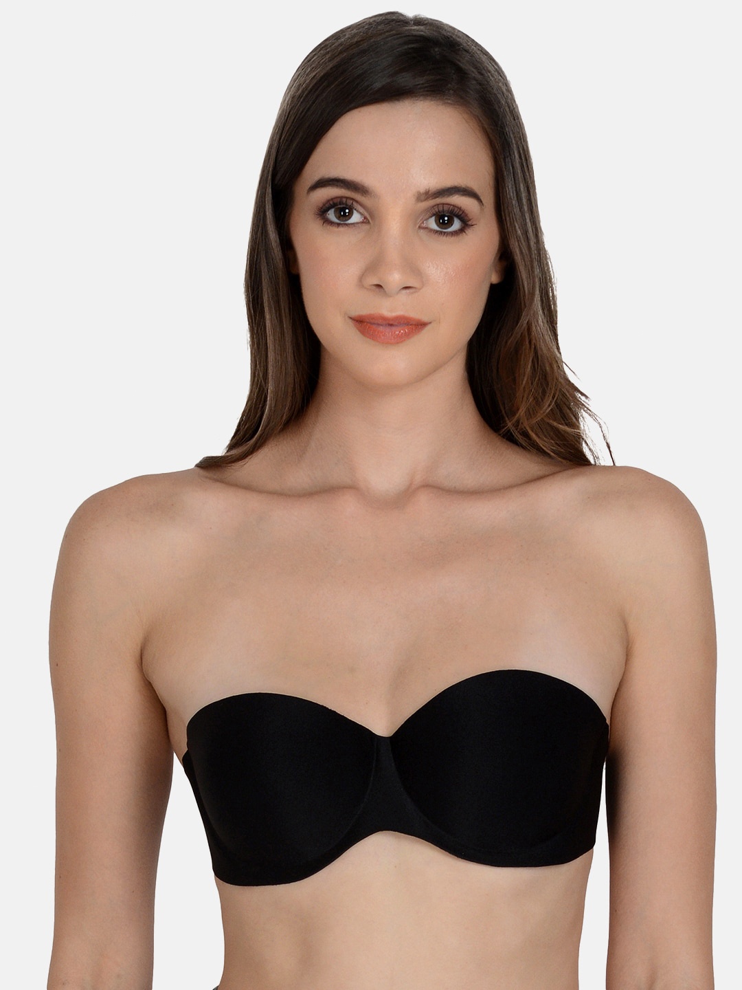

mod & shy Underwired Lightly Padded Balconette Bra, Black