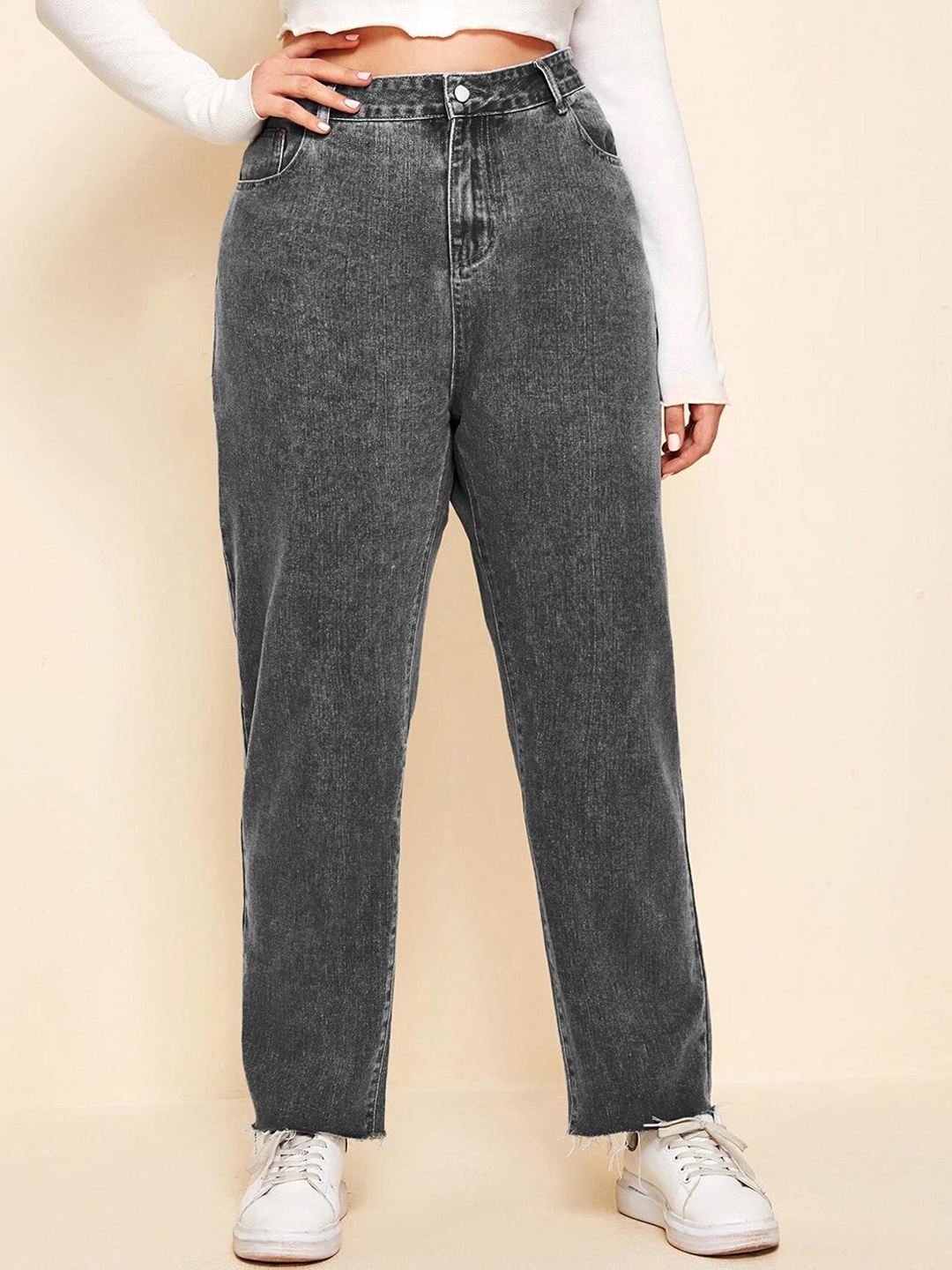 

Kotty Women Jean High-Rise Stretchable Jeans, Grey