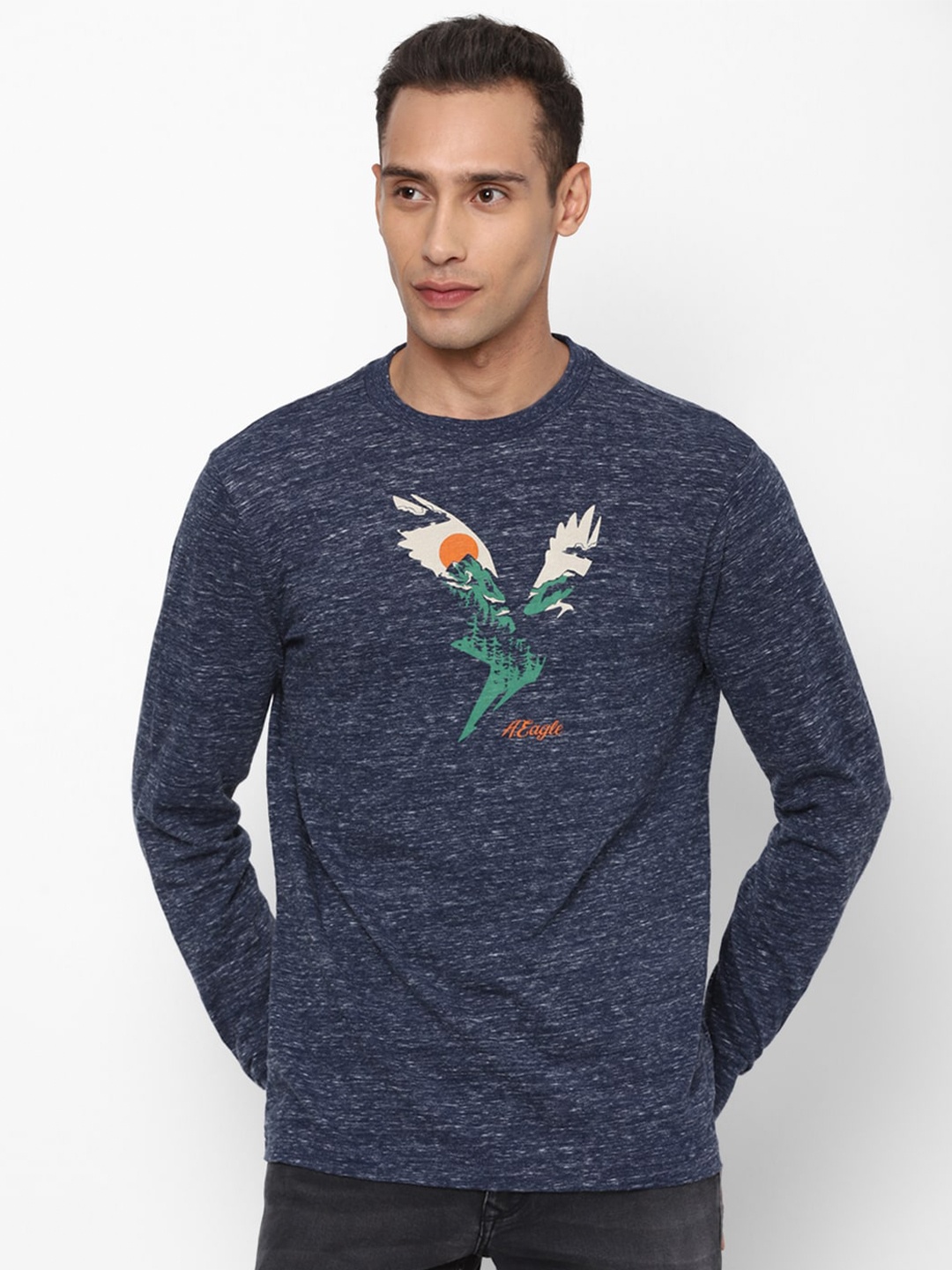 

AMERICAN EAGLE OUTFITTERS Men Printed T-shirt, Navy blue