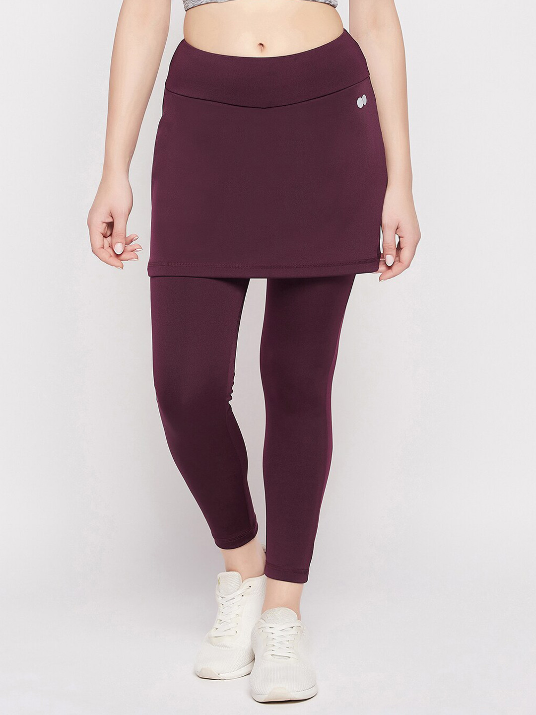 

Clovia Women Mini Skirt With Attached Tights, Purple
