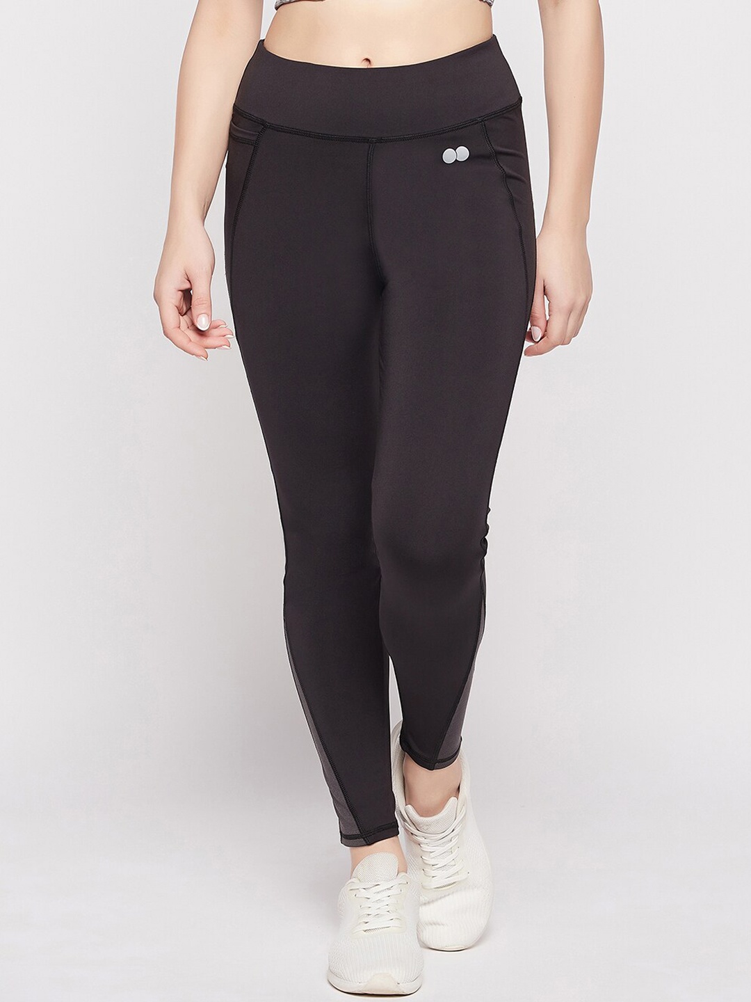 

Clovia Women Snug-Fit High-Rise Rapid-Dry Active Tights with Side Pocket, Black