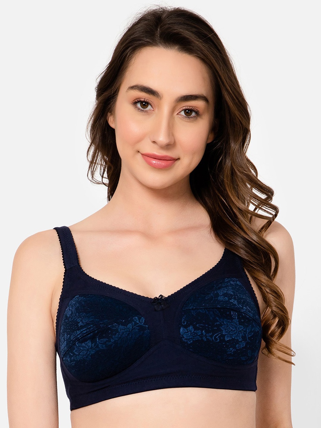 

Clovia Plus Size Non-Padded Non-Wired Bra, Blue