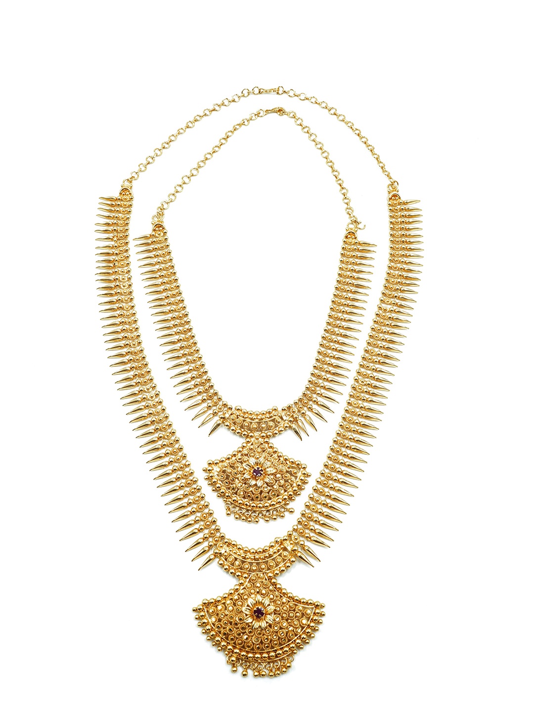 

GRIIHAM Set of 2 Brass Gold-Plated Necklace