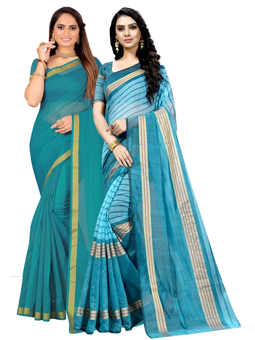 

KALINI Ilkal Saree, Teal