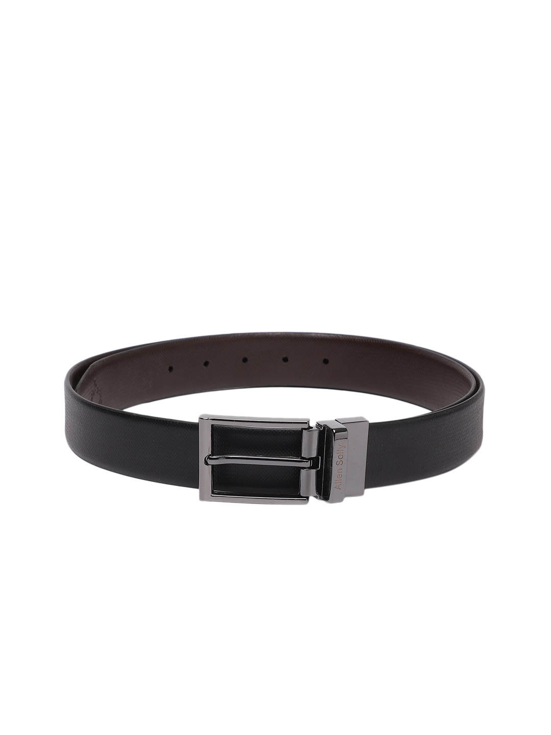 

Allen Solly Men Leather Reversible Belt, Black