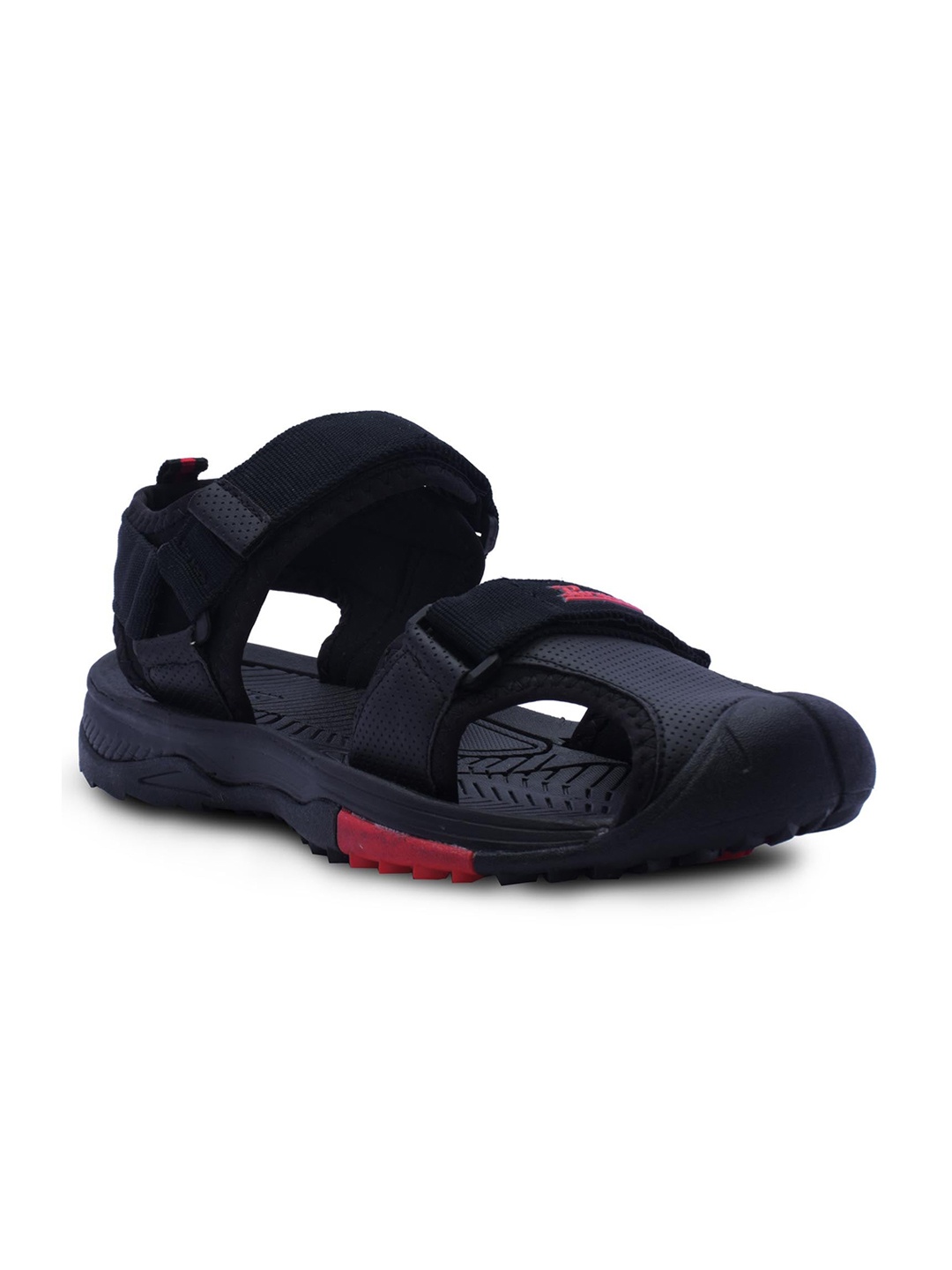 

Paragon Men Perforated Lightweight Anti-Skid Sports Sandals, Black