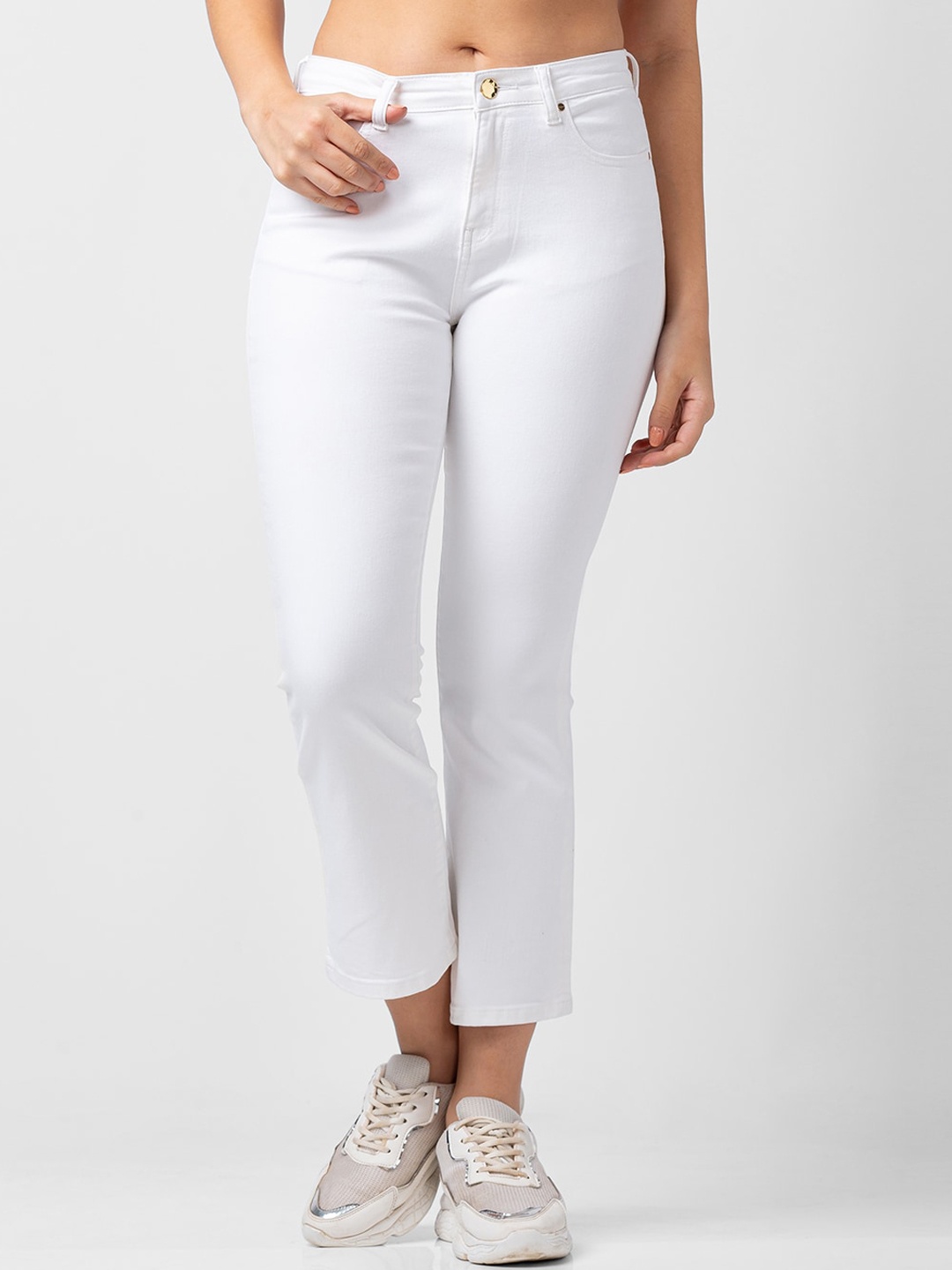 

SPYKAR Women Bootcut High-Rise Jeans, White