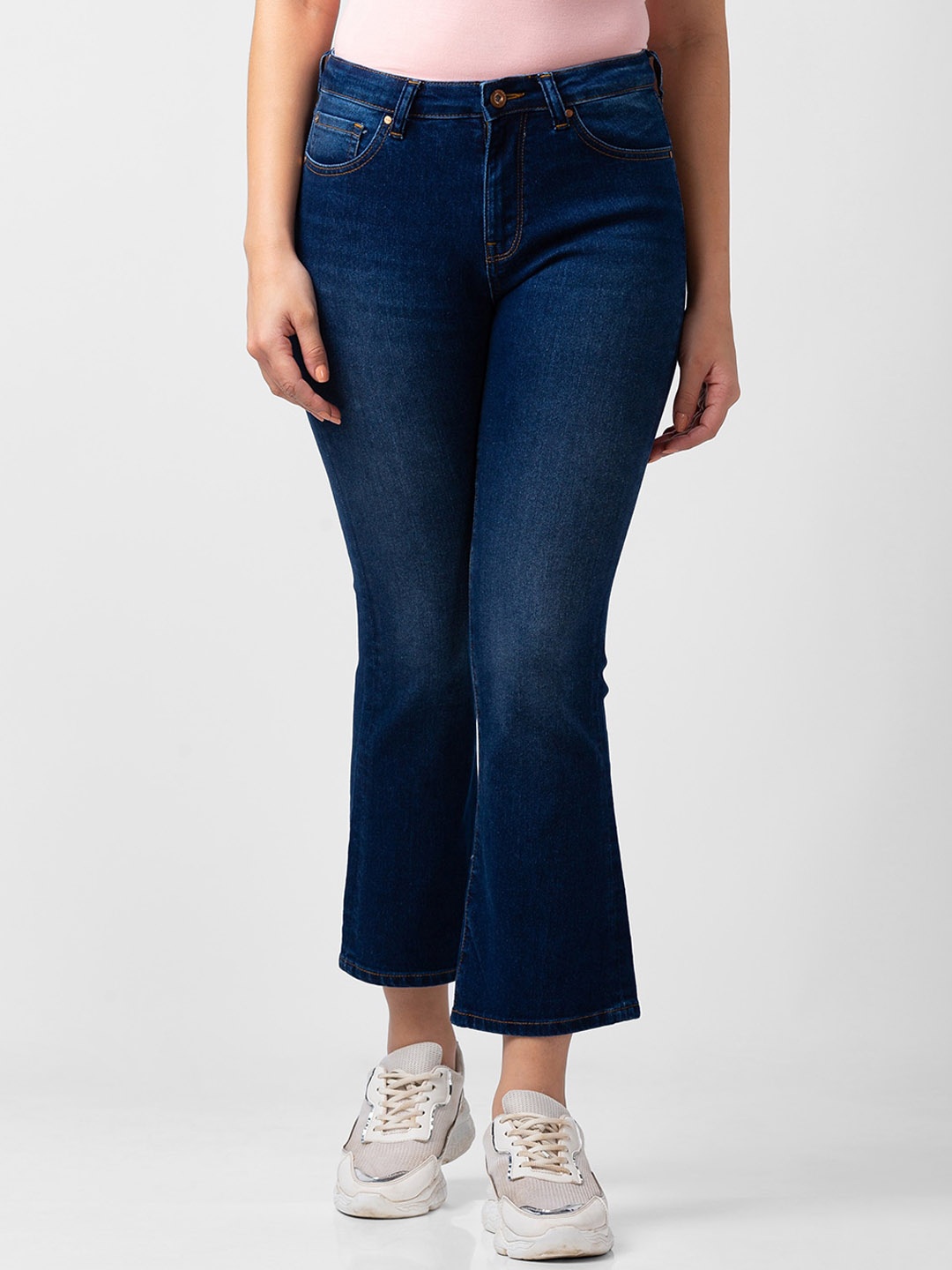 

SPYKAR Women Elissa Bootcut High-Rise Cotton Light Fade Jeans, Blue