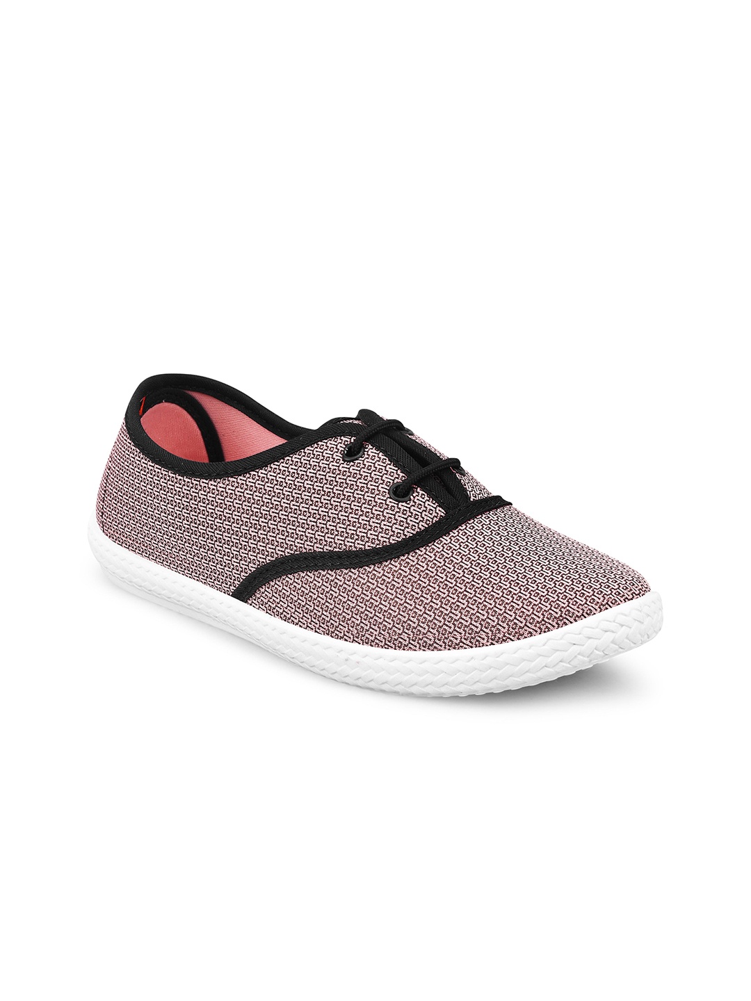 

Paragon Women Woven Design Lightweight Sneakers, Peach