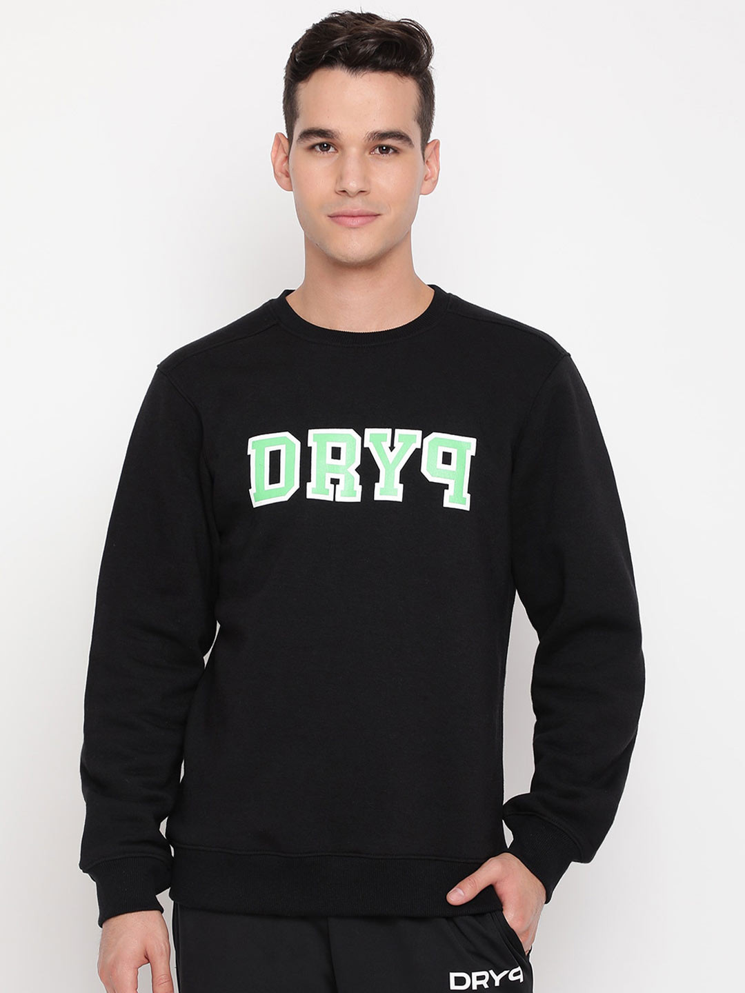 

DRYP EVOLUT Men Printed Sweatshirt, Black
