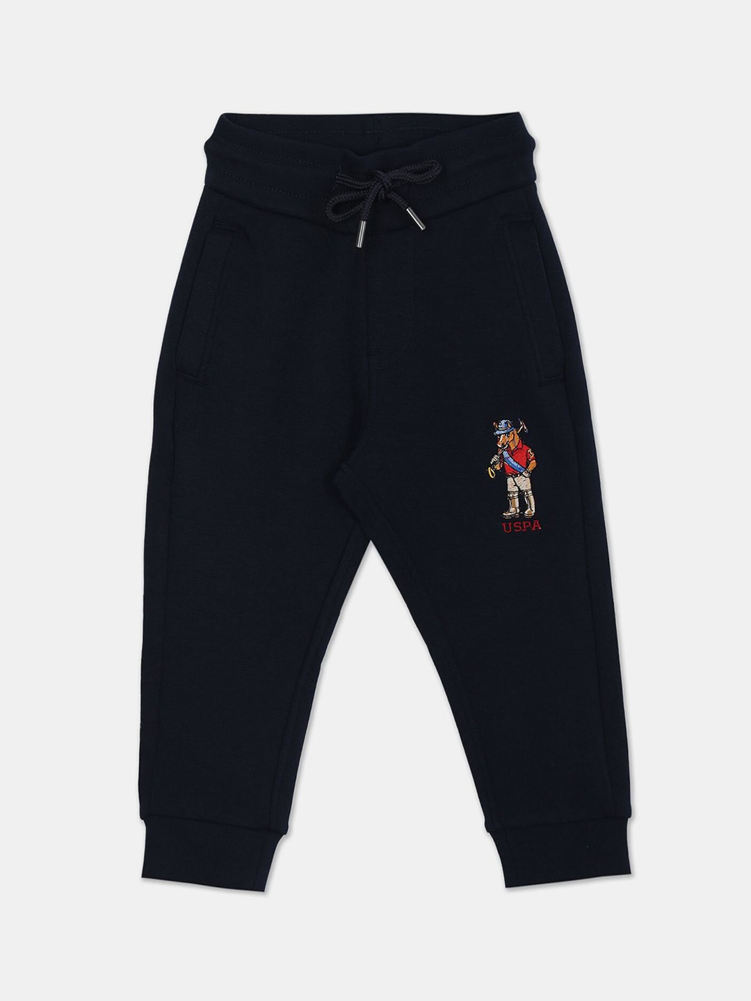 

U.S. Polo Assn. Kids Boys Graphic Cotton Joggers, Navy blue