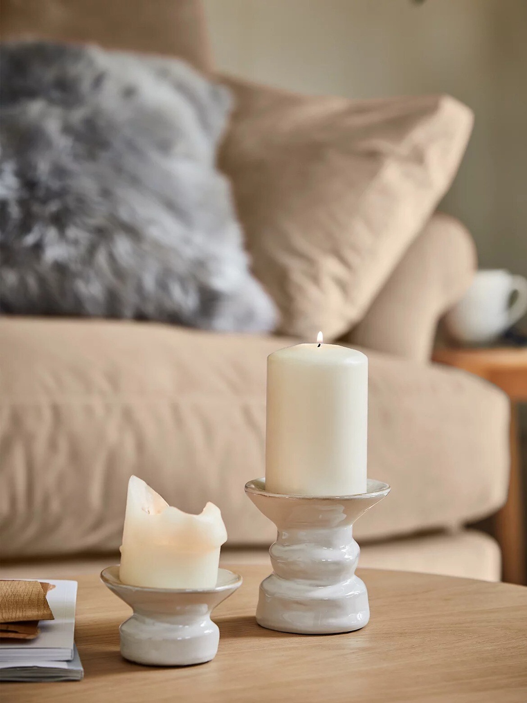 

Marks & Spencer White Ceramic Candle Holder