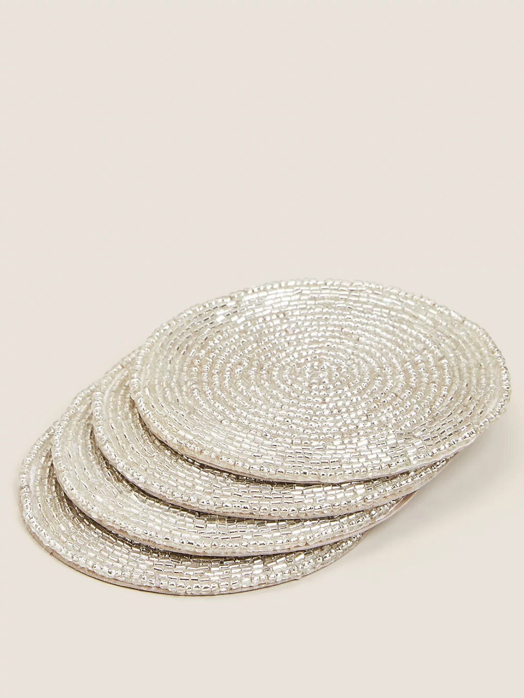 

Marks & Spencer Silver-Toned Set Of 4 Embellished Coasters