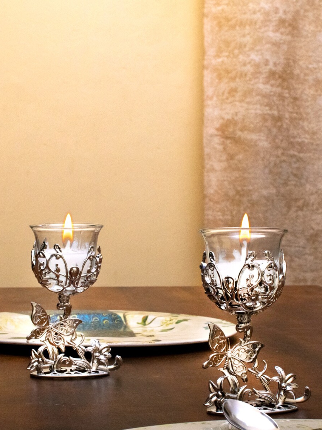 

StatueStudio Silver Toned Decorative Tealight Candle Holder