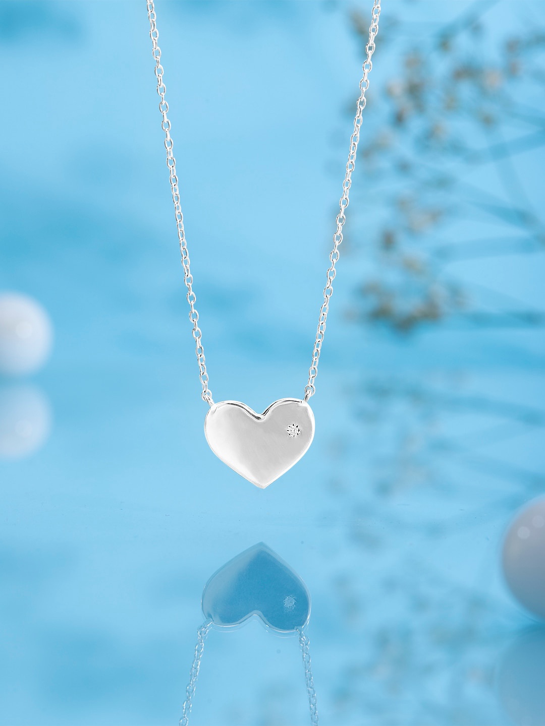 

Rubans Silver Sterling Silver Rhodium-Plated Necklace