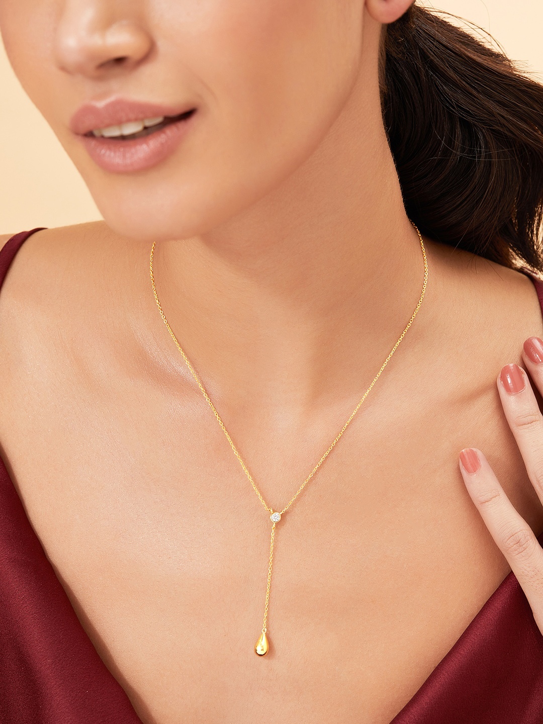 

Rubans Silver Sterling Silver Gold-Plated Necklace