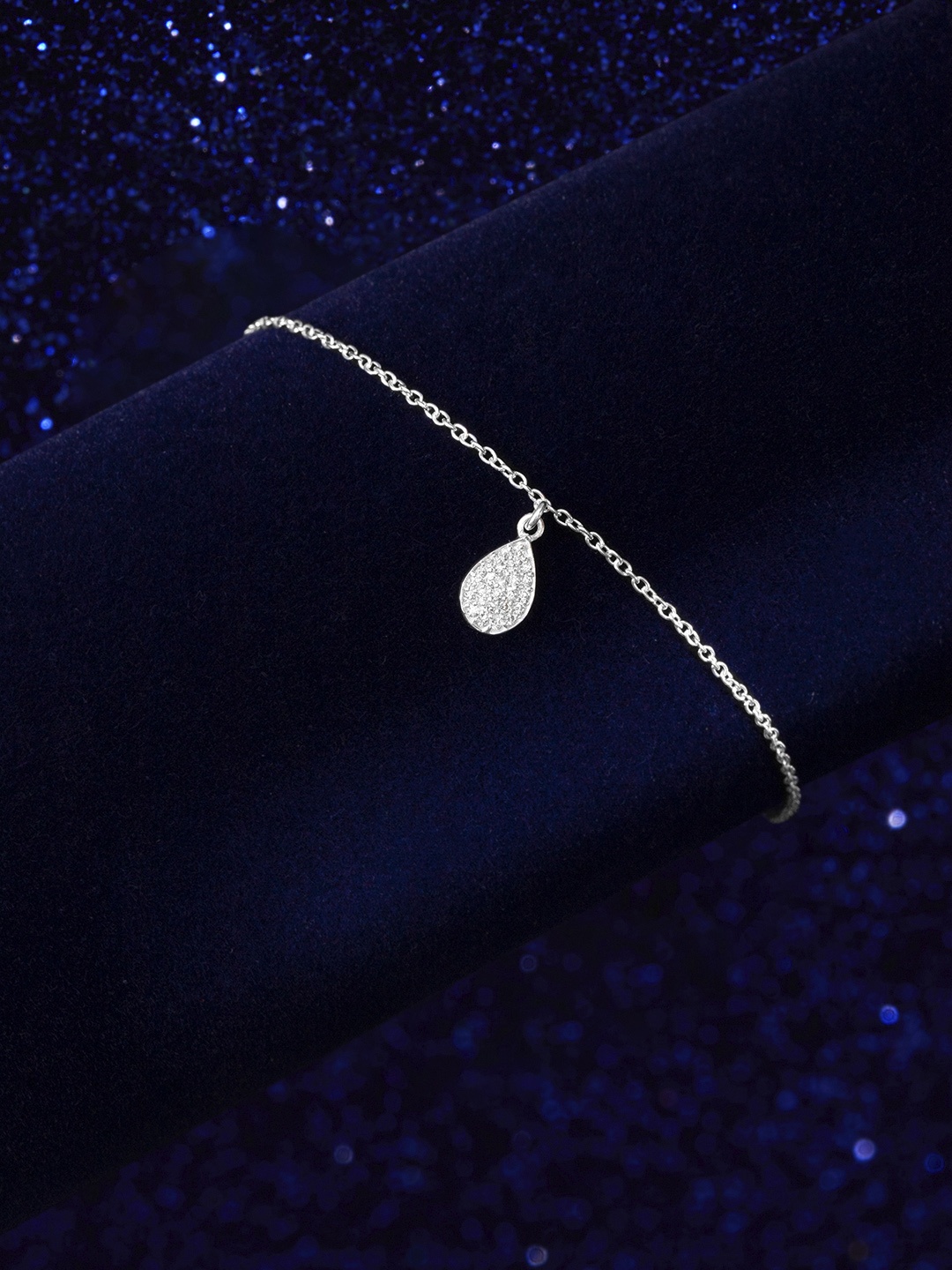

Rubans Silver Women 925 Sterling Silver Rhodium-Plated Link Bracelet, White