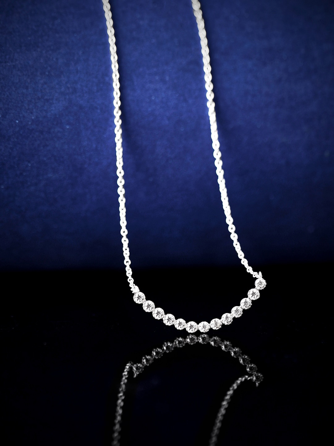

Rubans Silver Sterling Silver Rhodium-Plated Necklace