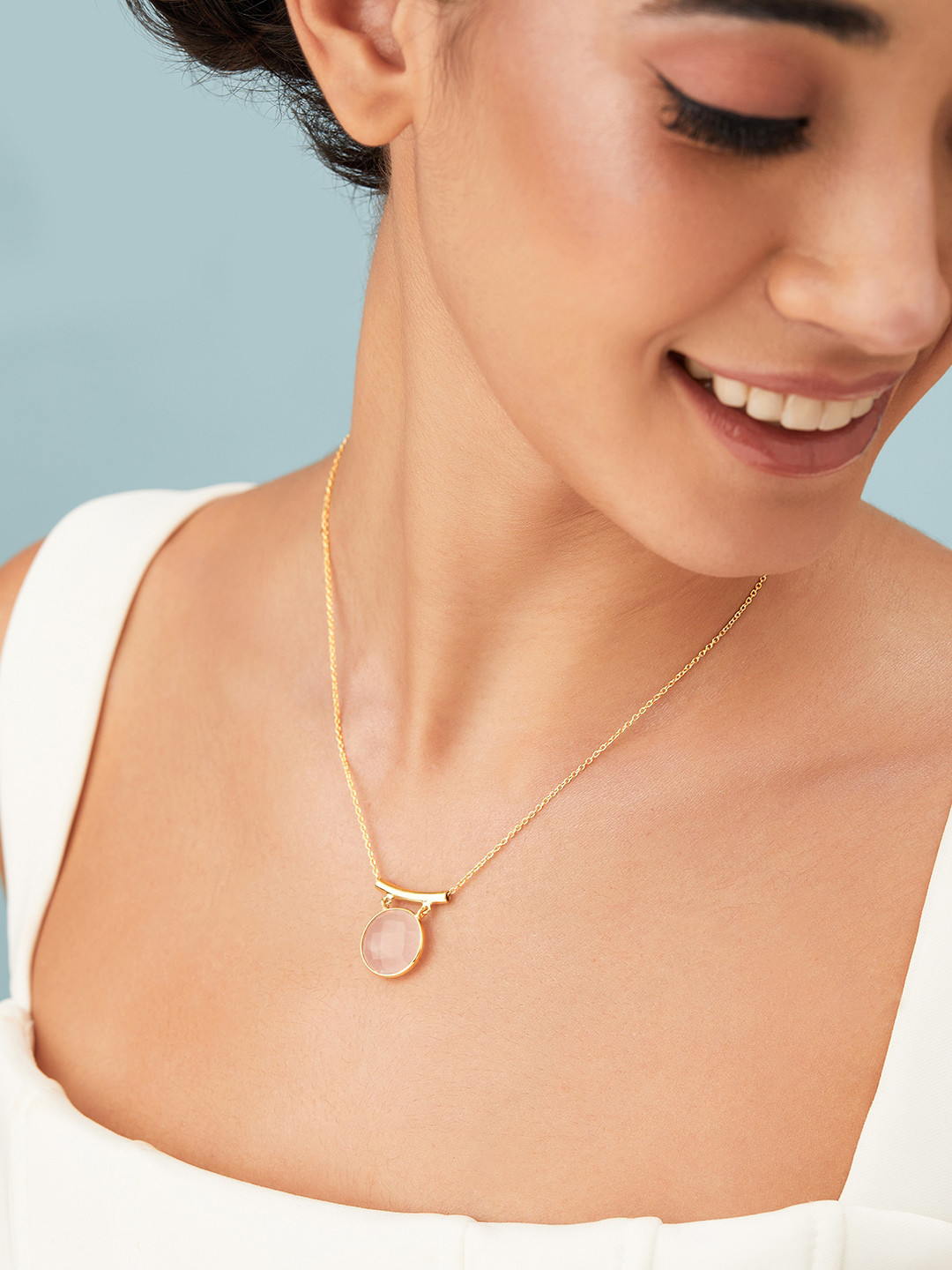 

Rubans Silver Sterling Silver Gold-Plated Necklace