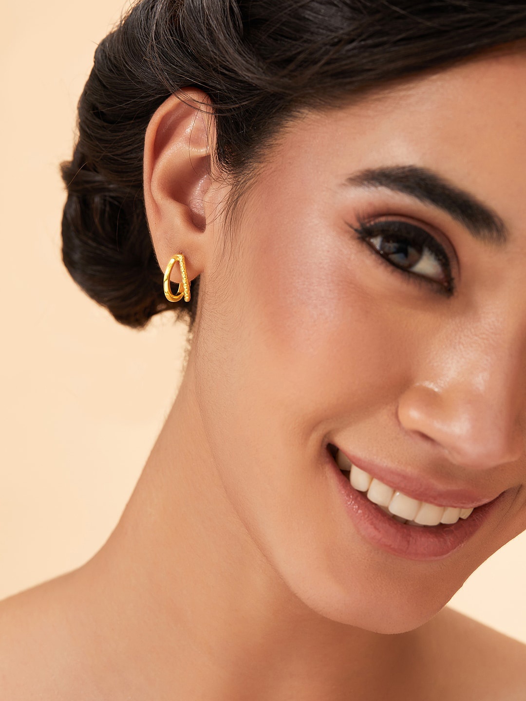 

Rubans Silver Gold-Plated Classic Studs Earrings