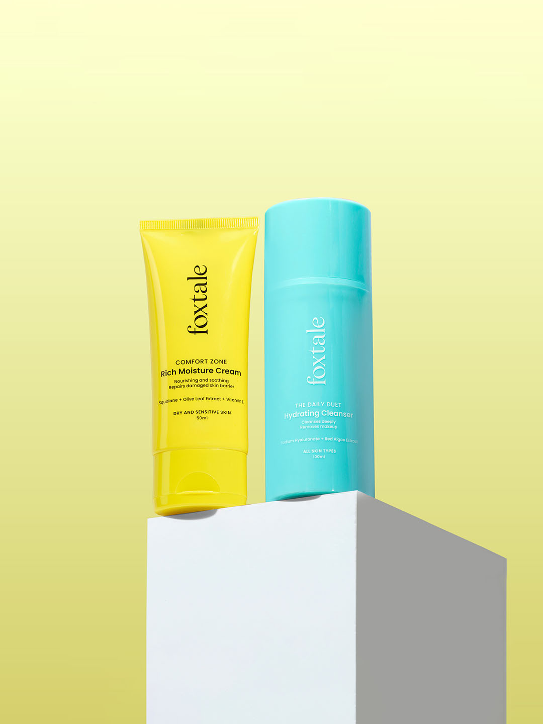 

FoxTale Deep Hydration Cleanser Face Wash 100ml+Rich Moisturiser Cream 50ml, White
