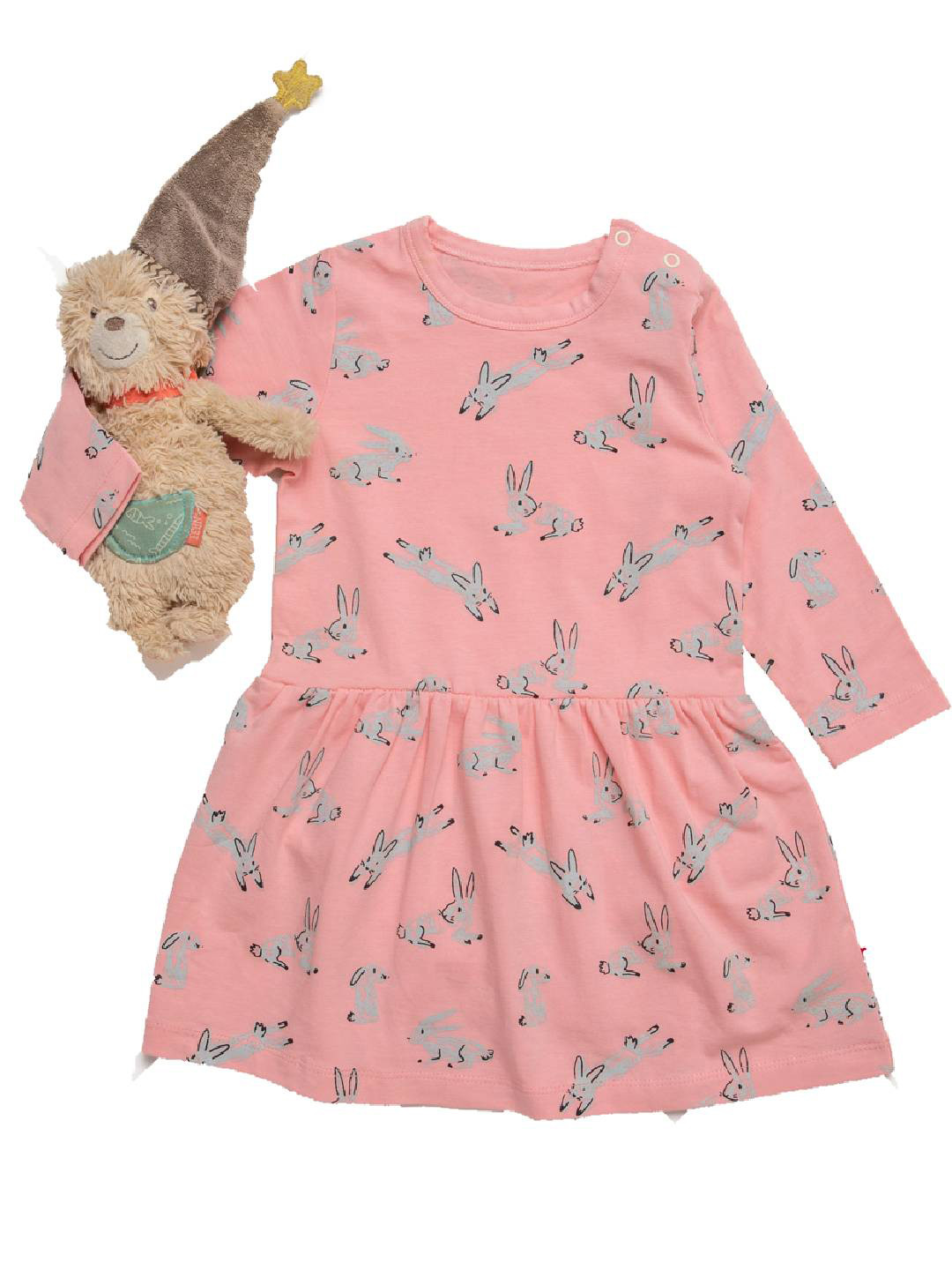 

Nino Bambino Girls Cotton Round Neck Dress, Pink