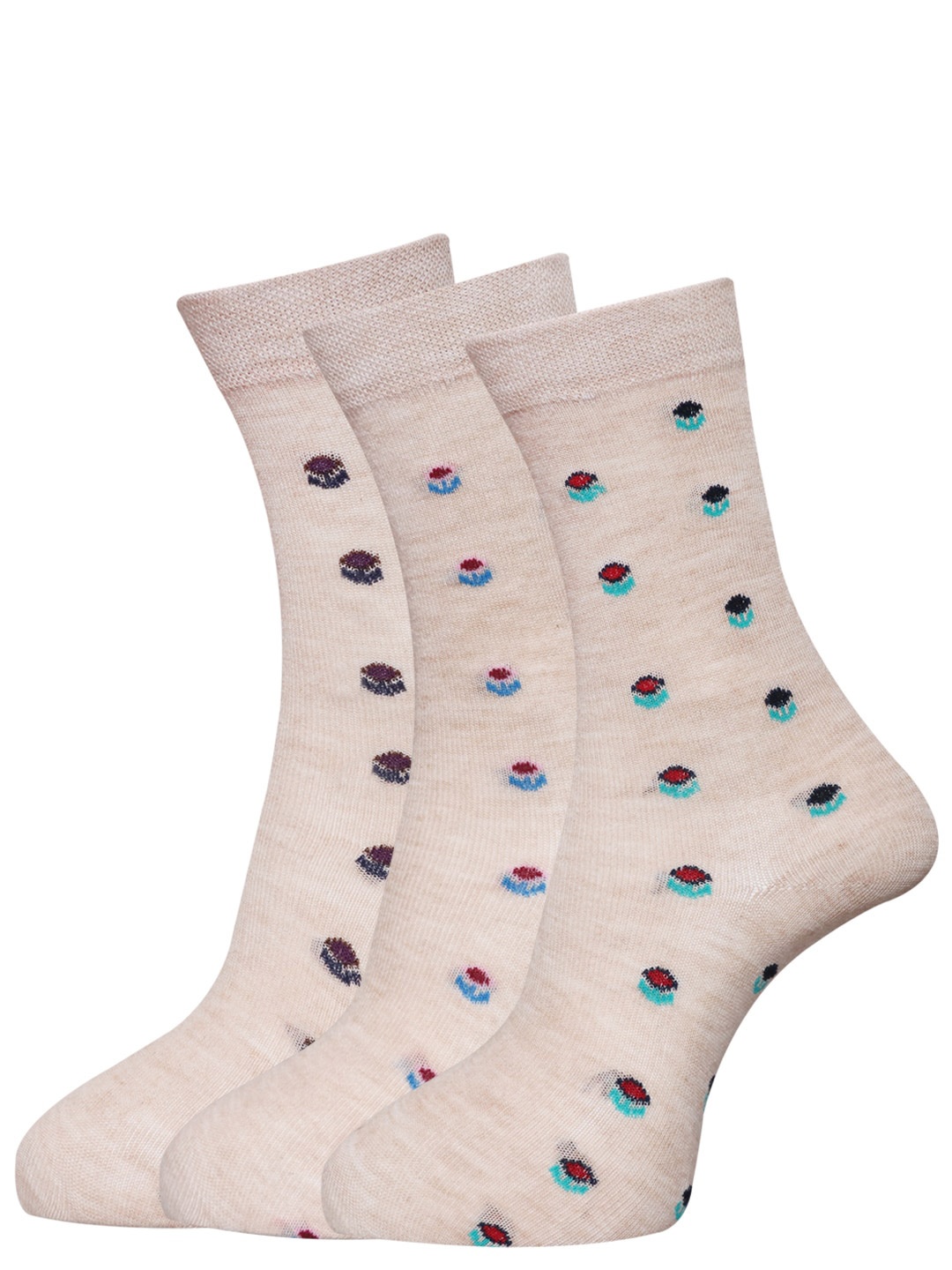 

Dollar Socks Women Pack Of 3 Assorted Above Ankle-Length Socks