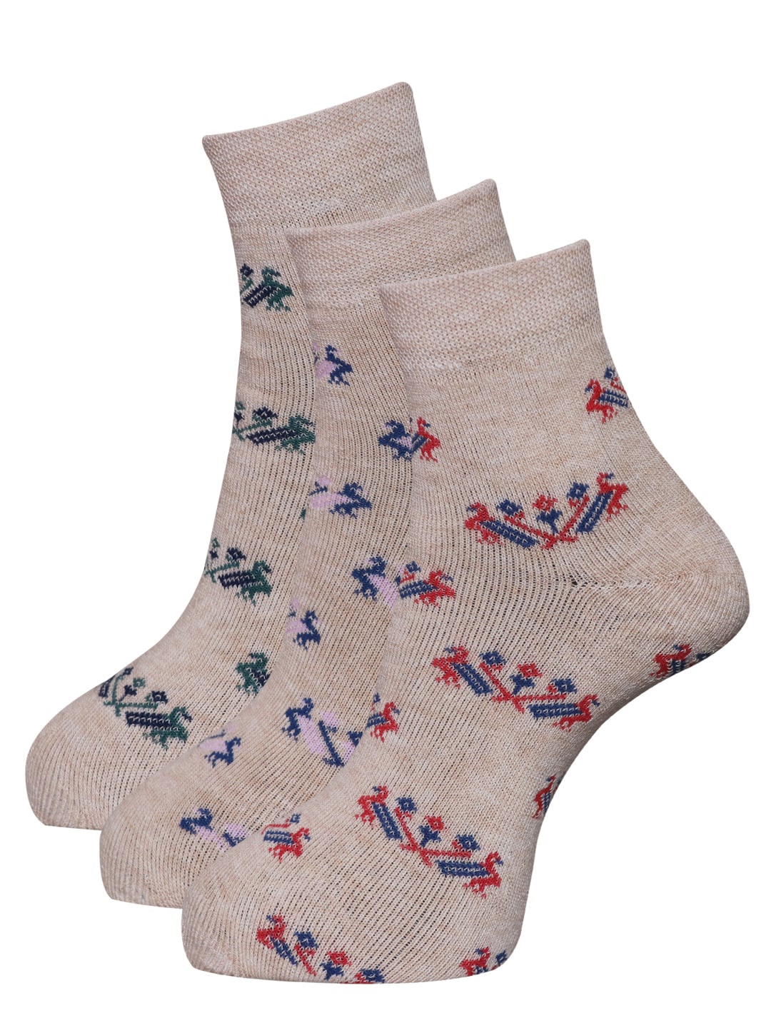 

Dollar Socks Women Pack Of 3 Assorted Ankle-Length Socks